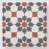 Moroccan Tile Pattern Stenen Onderzetter (Voorkant)