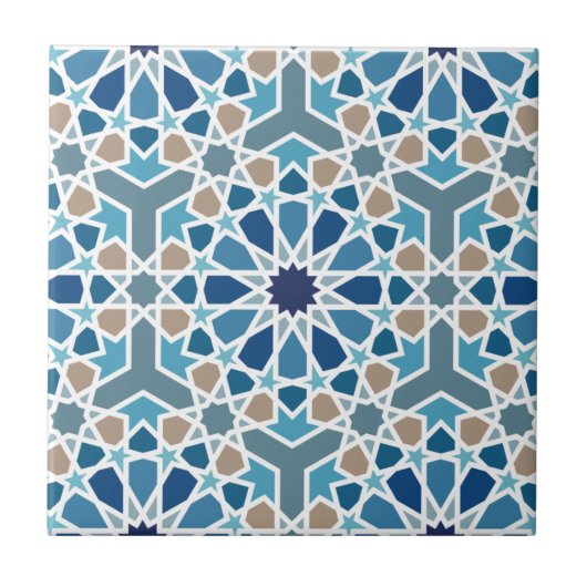 Moroccan Tile Pattern Tegeltje (Voorkant)