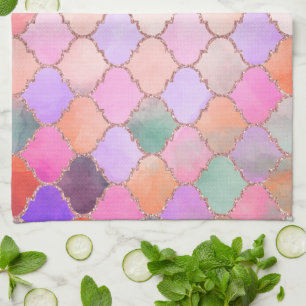 Moroccan Tile Pattern Theedoek