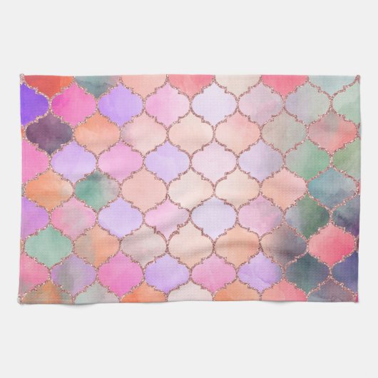 Moroccan Tile Pattern Theedoek (Horizontaal)