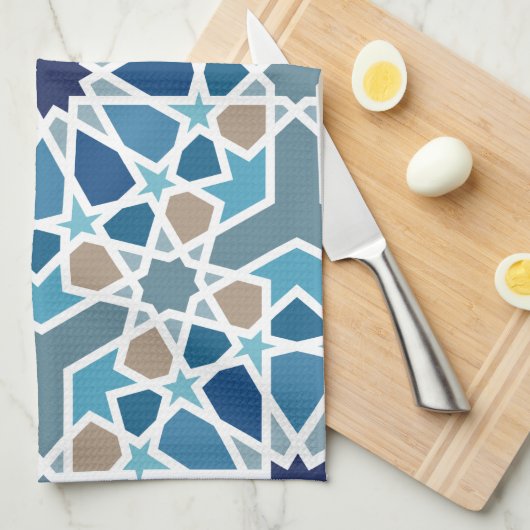 Moroccan Tile Pattern Theedoek (Quarter Fold)