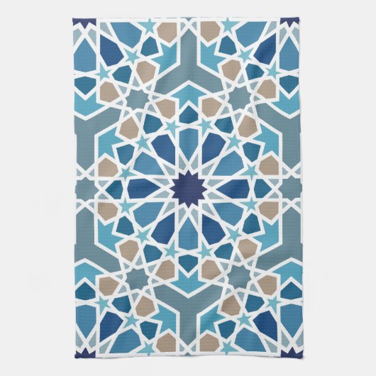 Moroccan Tile Pattern Theedoek (Verticaal)