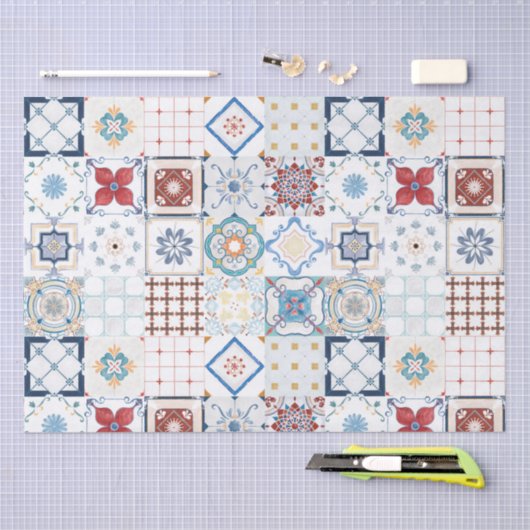 Moroccan Tile Pattern Tissuepapier (Craft)