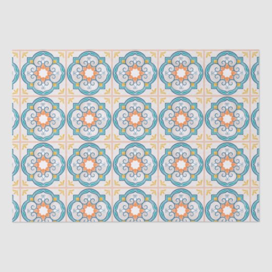 Moroccan Tile Pattern Tissuepapier (Voorkant)