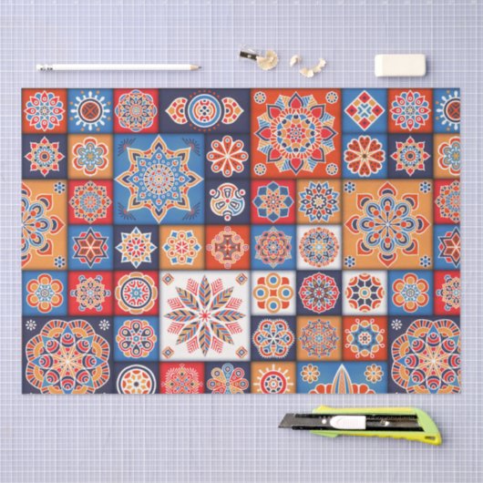 Moroccan Tile Pattern Tissuepapier (Craft)