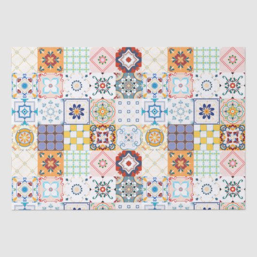 Moroccan Tile Pattern Tissuepapier (Voorkant)