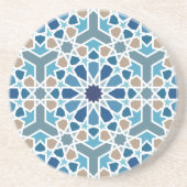 Moroccan Tile Pattern Zandsteen Onderzetter (Voorkant)