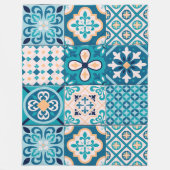 Moroccan Tile / Quilt Pattern Fleece Deken (Voorkant)
