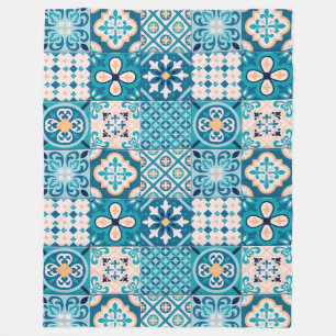 Moroccan Tile / Quilt Pattern Fleece Deken