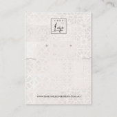 MOROCCAN TILE TEXTURE KETTING EARRING DISPLAY VISITEKAARTJE (Voorkant)