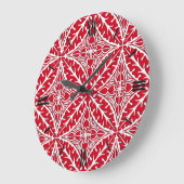 Moroccan tiles - dark red and white grote klok (Hoek)