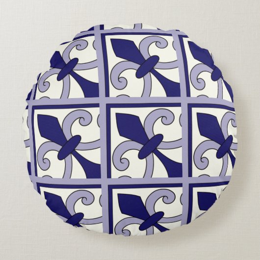 Moroccan Tiles Pattern #2 Rond Kussen (Voorkant)