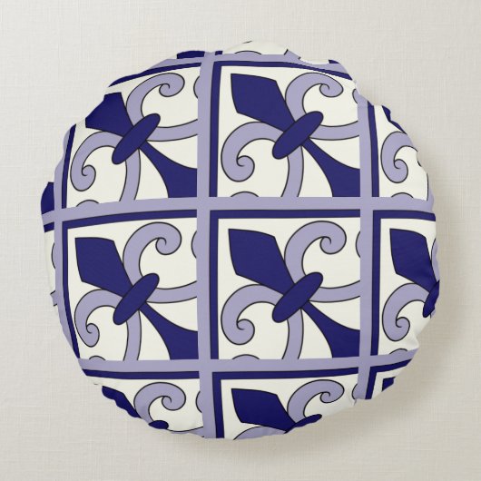 Moroccan Tiles Pattern #2 Rond Kussen (Achterkant)