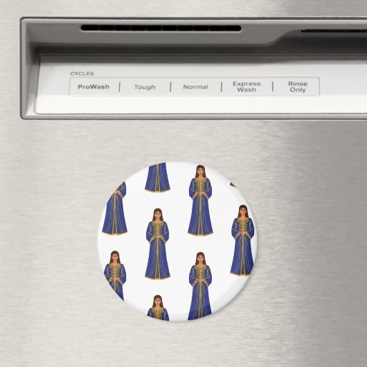 Moroccan Woman in Caftan Pattern Magneet (Insitu (Vaatwasser))