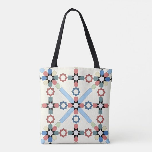 Moroccan Zelije!Moroccan Zell Tote Bag (Achterkant)