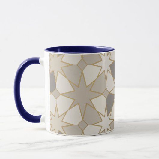 Moroccan Zellige Geometric Pattern Cup Mok (Links)