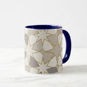Moroccan Zellige Geometric Pattern Cup Mok (Voorkant rechts)