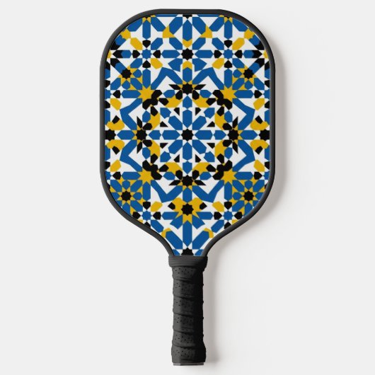Moroccan Zellige Geometric Pattern Professional Pickleball Paddle (Voorkant)