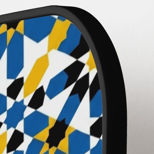 Moroccan Zellige Geometric Pattern Professional Pickleball Paddle (Links Detail)