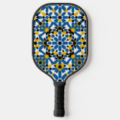 Moroccan Zellige Geometric Pattern Professional Pickleball Paddle (Achterkant)