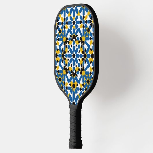 Moroccan Zellige Geometric Pattern Professional Pickleball Paddle (Links)