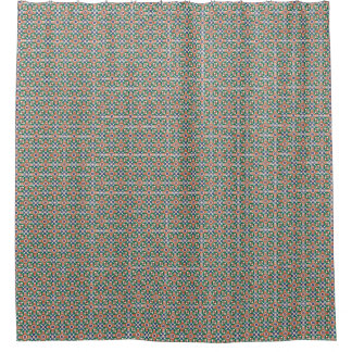 Moroccan Zellige Inspired Geometric Shower Curtain Douchegordijn