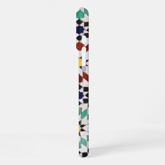 Moroccan Zellige Phone Case – Traditional Tile Pat iPhone Hoesje (Linkerkant)