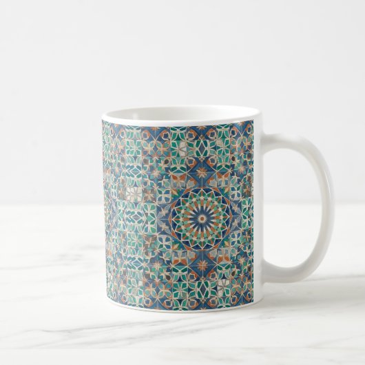  Moroccan Zellige Tile Pattern Koffiemok (Rechts)