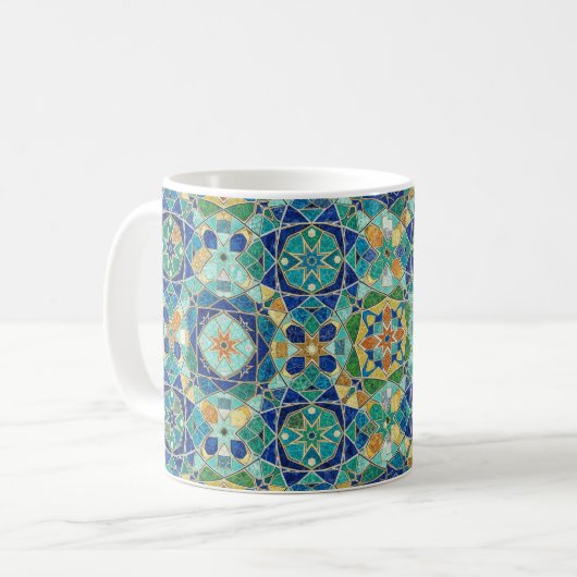 Moroccan Zellige Tile Pattern  Koffiemok (Voorkant links)