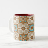 Moroccan Zellij Tile Art Mug Tweekleurige Koffiemok (Voorkant links)