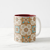 Moroccan Zellij Tile Art Mug Tweekleurige Koffiemok (Voorkant rechts)