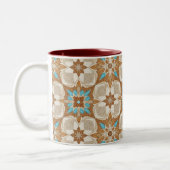 Moroccan Zellij Tile Art Mug Tweekleurige Koffiemok (Links)