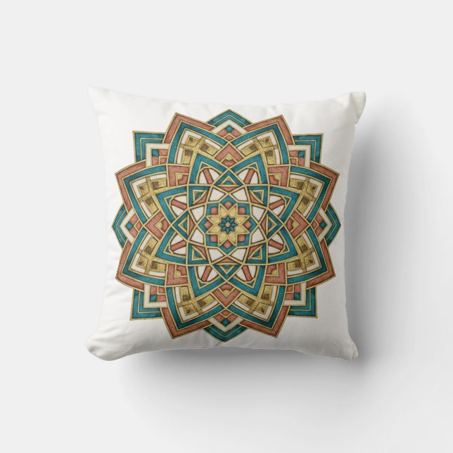 Moroccan Zellij Tile Art Pillow Kussen (Voorkant)