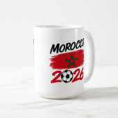 Morocco 2026 Soccer Fan Football Supporter Pride  Koffiemok (Voorkant rechts)