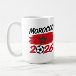 Morocco 2026 Soccer Fan Football Supporter Pride  Koffiemok