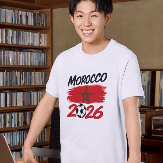 Morocco 2026 Soccer Fan Football Supporter Pride  T-shirt