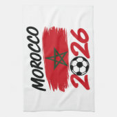Morocco 2026 Soccer Fan Football Supporter Pride  Theedoek (Verticaal)