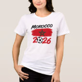 Morocco 2026 Soccer Fan Football Supporter Pride  Tri-Blend Shirt (Voorkant)