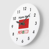 Morocco and Moroccan Flag with Your Name Grote Klok (Hoek)