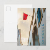 Morocco Architecture with Flag, travel photo Briefkaart (Voorkant / Achterkant)