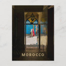 Morocco authentic Medina street photo Briefkaart
