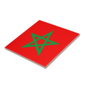 morocco country flag symbol star tegeltje (Zijkant)