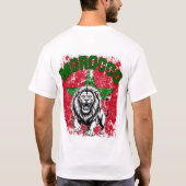 Morocco Flag and Atlas Lion  T-shirt (Achterkant)