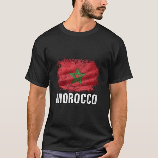 Morocco Flag For Moroccan T-shirt (Voorkant)