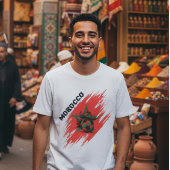 Morocco Football Flag Design T-shirt