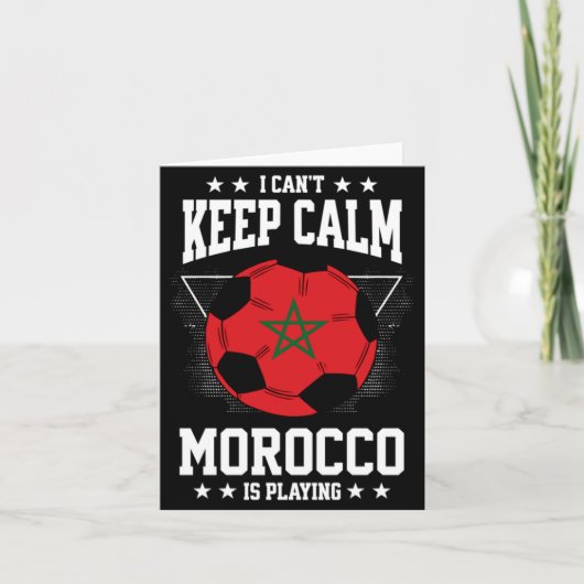 Morocco Football Jersey 2022 Flag Funny Soccer Lov Kaart (Voorkant)