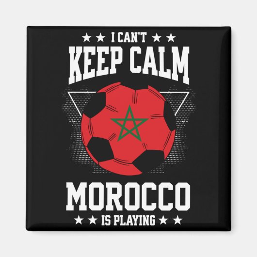 Morocco Football Jersey 2022 Flag Funny Soccer Lov Magneet (Voorkant)