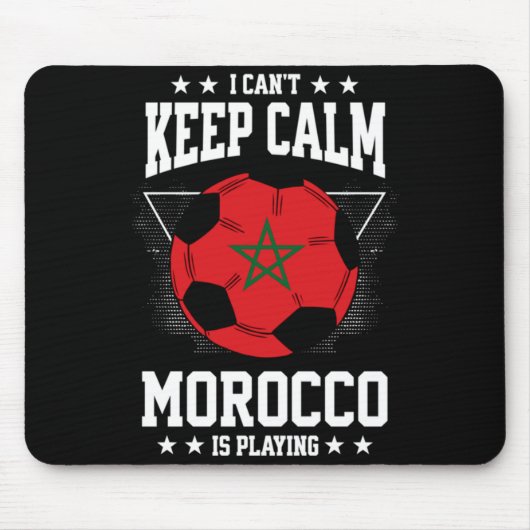 Morocco Football Jersey 2022 Flag Funny Soccer Lov Muismat (Voorkant)
