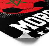 Morocco Football Jersey 2022 Flag Funny Soccer Lov Poster (Hoek)