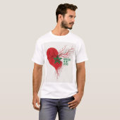 Morocco in My Veins . Moroccan Flag Pride & Identi T-shirt (Voorkant volledig)